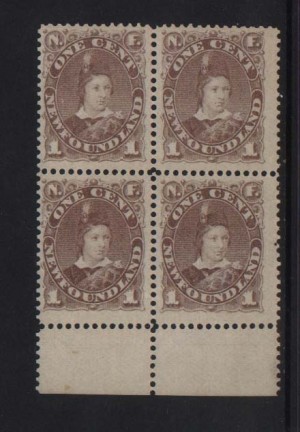 Newfoundland #41 VF/NH Rare Block  **With Cert.**