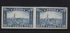 Canada #176a XF/NH Imperforate Pair  **With Cert.**