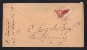 Nova Scotia #12b Bisect Imprint Copy On Ruggles Correspondence