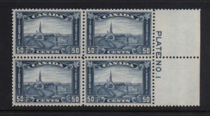 Canada #176 XF/NH Plate Block Of Four