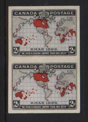 Canada #85a XF Mint Imperforate Pair