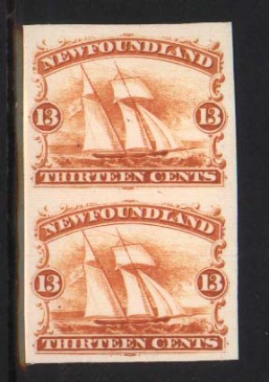 Newfoundland #30Pi XF Mint Proof Pair On Card