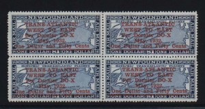 Newfoundland #C12 XF Mint Block