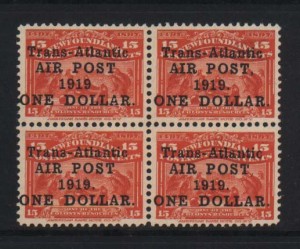 Newfoundland #C2 #C2a #C2b #C2ii XF Mint Positional Block