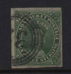 Canada #9 VF Used With Rare 4 Ring 32 Cancel **With Cert.**