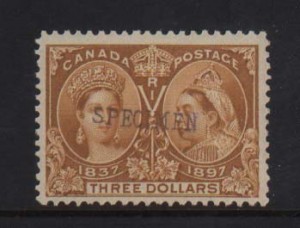 Canada #63s VF/NH Specimen Overprint *With Certificate*