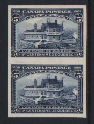 Canada #99a XF/NH Imperforate Pair **With Certificate**