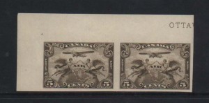Canada #C1a NH Mint Superb Imperf Pair