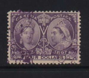 Canada #64 VF Used With Light Magenta Cancel *With Cert.*