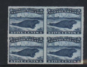 Newfoundland #40 XF Mint Rare Block  **With Certificate**