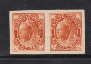 Canada #72a XF/NH Imperforate Pair  **With Certificate**