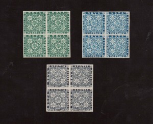 Nova Scotia #2RP #5RP #7RP XF Mint Proof Reprint Blocks