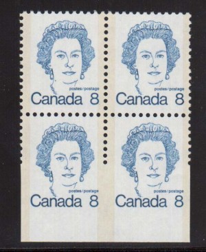 Canada #593xiii XF/NH Imperforate Block
