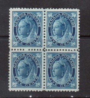 Canada #70 XF/NH Gem Block **With Certificate**