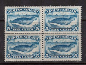 Newfoundland #55 XF/NH Block Of Four  **With Cert.**
