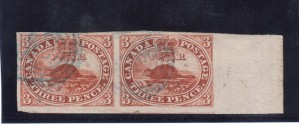 Canada #4iii VF Used Horizontal Pair **With Cert.**