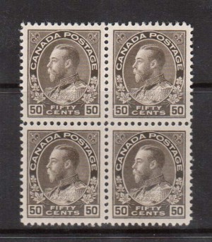 Canada #120 NH Mint Gem Block  **With Certificate**