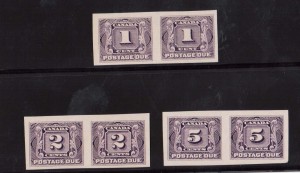 Canada #J1b #J2b #J4b XF Mint Imperf Pairs