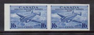 Canada #CE1a XF/NH Imperforate Pair **With Certificate**