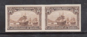 Canada #103a XF Mint Imperforate Pair **With Certificate**