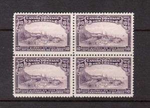 Canada #101 VF/NH Block **With Certificate**