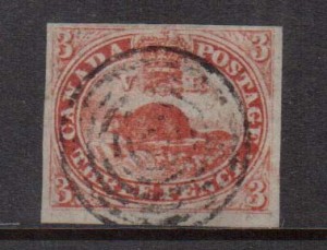 Canada #1 VF Used With Gorgeous Color & Four Margins **With Cert.**
