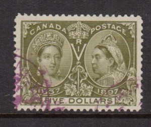 Canada #65 XF With Purple CDS Cancel **With Cert.**
