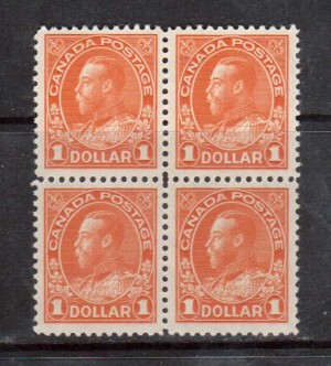 Canada #122 VF/NH Block **With Certificate**