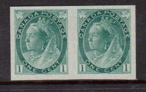 Canada #75vi XF Mint Imperf Pair **With Certificate**