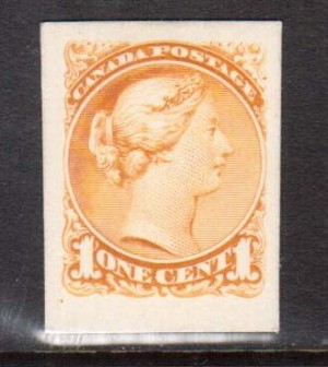 Canada #35P XF Plate Proof In Issued Color On Card