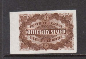 Canada #OX1P XF Gem Plate Proof On India Paper **With Certificate**
