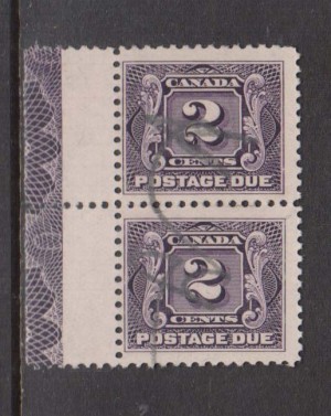 Canada #J2 Lathework D In Used Pair **With Certificate**