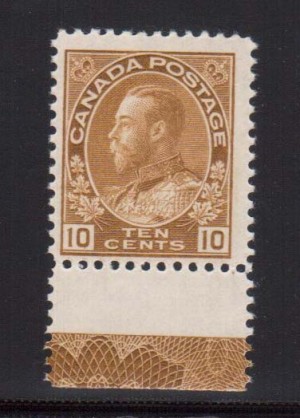 Canada #118 Mint Lathework D **With Certificate**