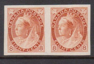 Canada #82a XF Mint Imperf Pair **With Certificate**