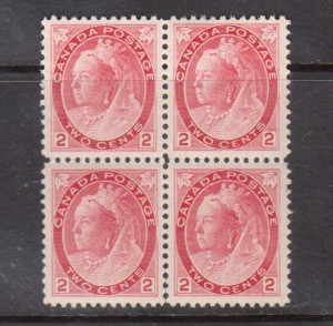 Canada #77 XF/NH Block **With Certificate**