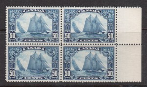 Canada #158 XF/NH Block **With Certificate**