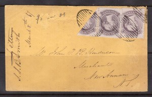 Nova Scotia #9b VF Cover Bisect On Cover From Halifax **With Cert.**