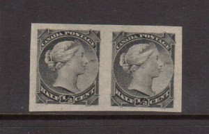 Canada #34a XF/NH Imperf Pair **With Certificate**