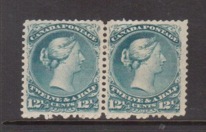 Canada #28i VF Mint Pair **With Certificate**