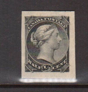 Canada #34P XF Plate Proof India On Card