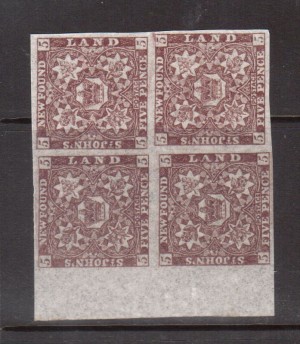 Newfoundland #19b XF/NH Block **With Certificate**