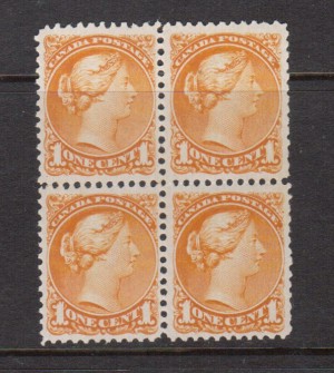 Canada #35a VF/NH Block **With Certificate**