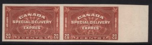 Canada #E5a XF/NH Imperforate Pair