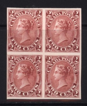 Canada #20TCi XF Mint Proof Block In Claret India Paper