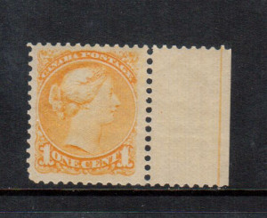 Canada #35 XF/NH Right Margin Example **With Certificate**