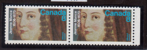 Canada #615a VF/NH Printed On Gum Side Pair **With Certificate**