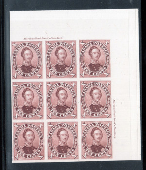 Canada #17ci #17tci,iii XF Proof Block Of Nine