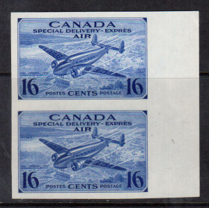 Canada #CE1a XF/NH Imperf Pair **With Certificate**