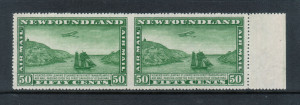 Newfoundland #C10a VF/NH Imperforate Pair **With Cert.**