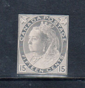 Canada M&P #E-2 15cent Die Essay In Stamp Size **With Certificate**